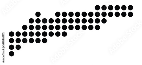 Symbol Map Of the City Neu-Isenburg (Germany) showing the city with a pattern of just a few black dots