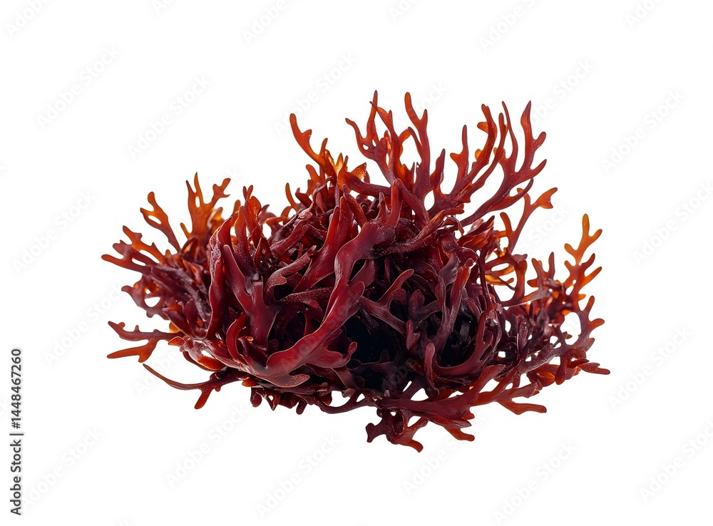 Naklejka premium Red seaweed isolated on a white background.