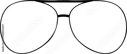 vector illustration of a sunglass line icon