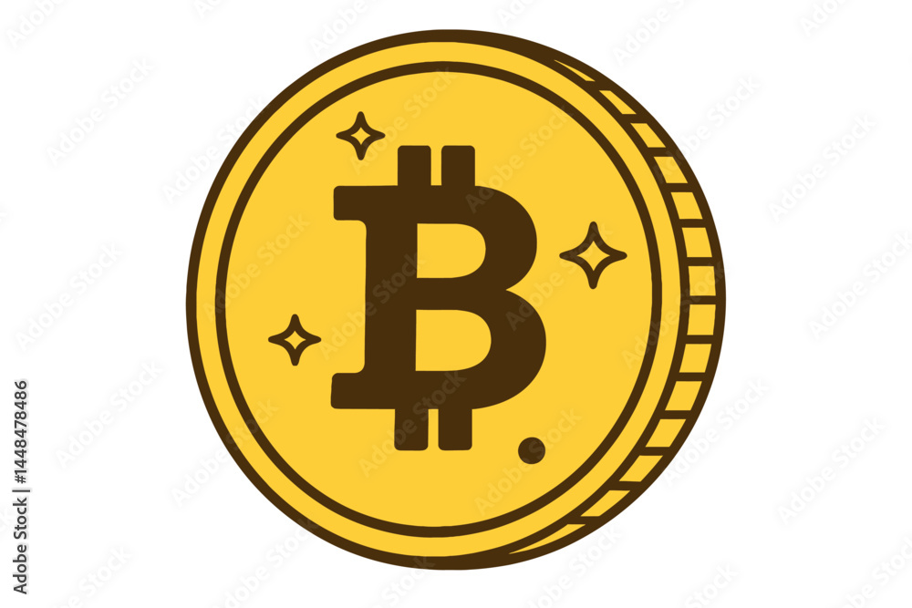 Bitcoin refers to both a physical bit coin and a digital currency, which is a type of cryptocurrency, sometimes depicted as a golden coin with the bitcoin symbol isolated on a white background in a Bitcoin refers to both a physical bit coin and a digital currency, which is a type of cryptocurrency, sometimes depicted as a golden coin with the bitcoin symbol isolated on a white background in a
