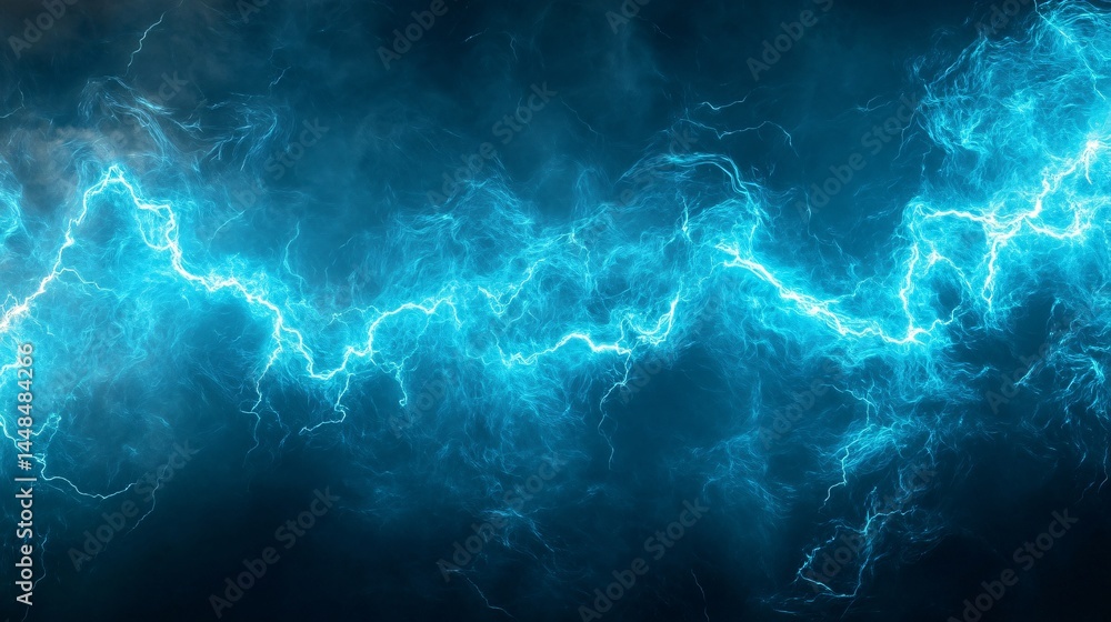 Dynamic Thunderstorm Cloud with Blue Smoke and Lightning in Vibrant Colors Dynamic Thunderstorm Cloud with Blue Smoke and Lightning in Vibrant Colors