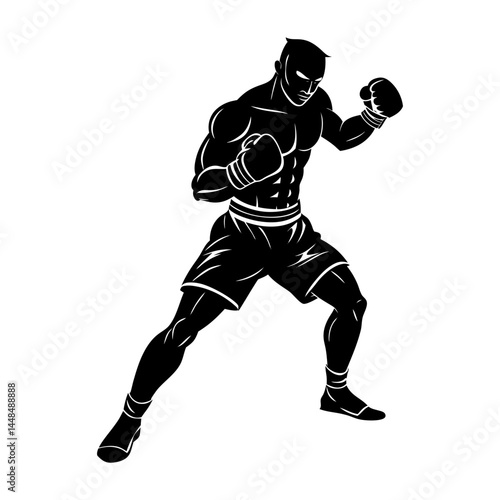 Boxer Silhouette vector illustration