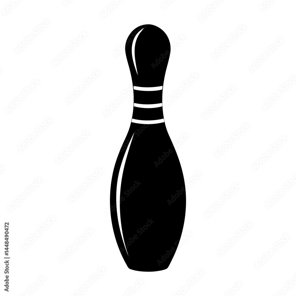 Bowling Pin Silhouette vector illustration Bowling Pin Silhouette vector illustration