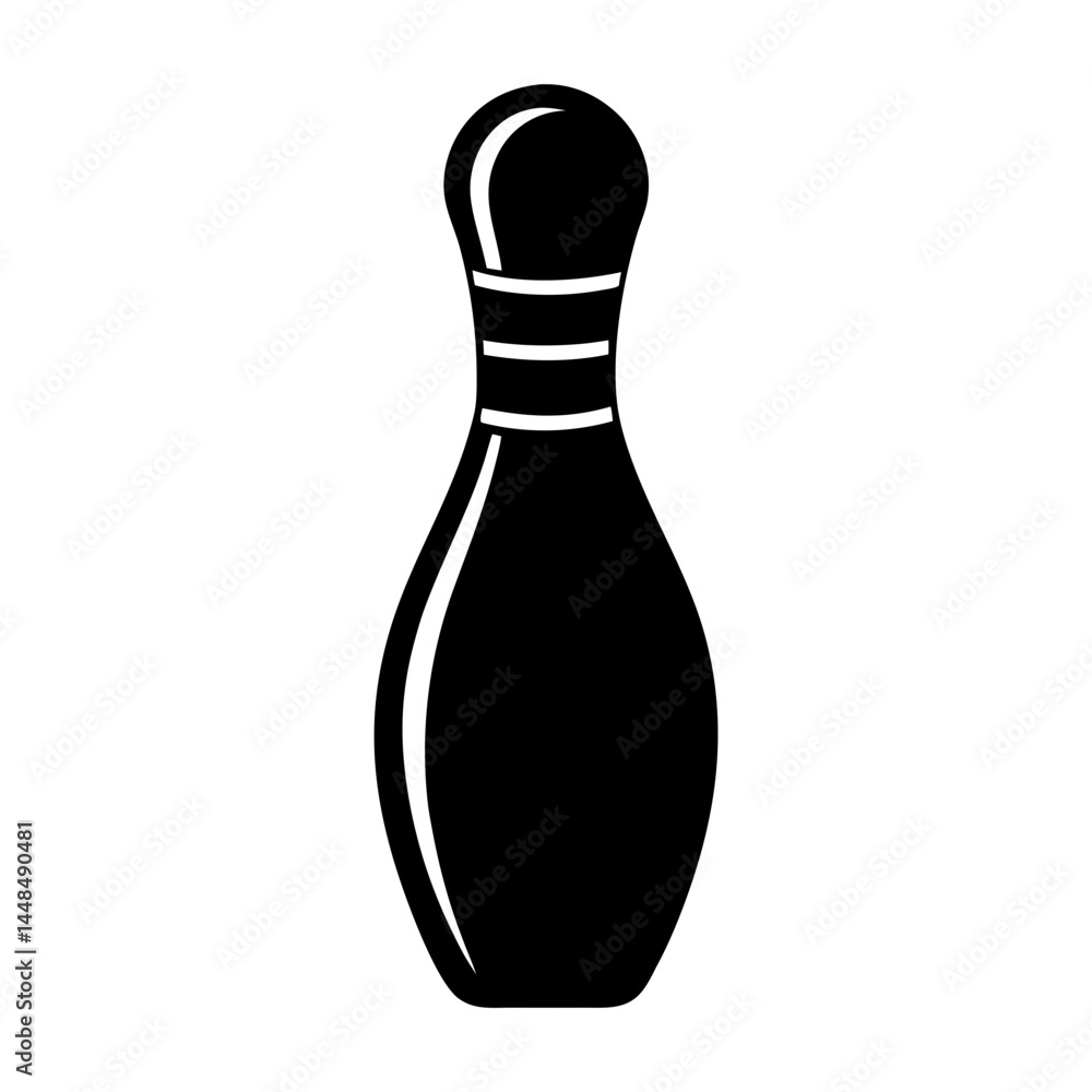 Bowling Pin Silhouette vector illustration Bowling Pin Silhouette vector illustration