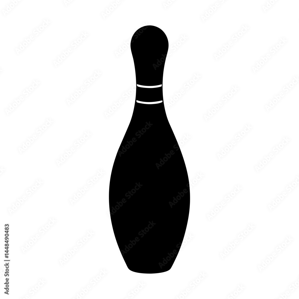 Bowling Pin Silhouette vector illustration Bowling Pin Silhouette vector illustration