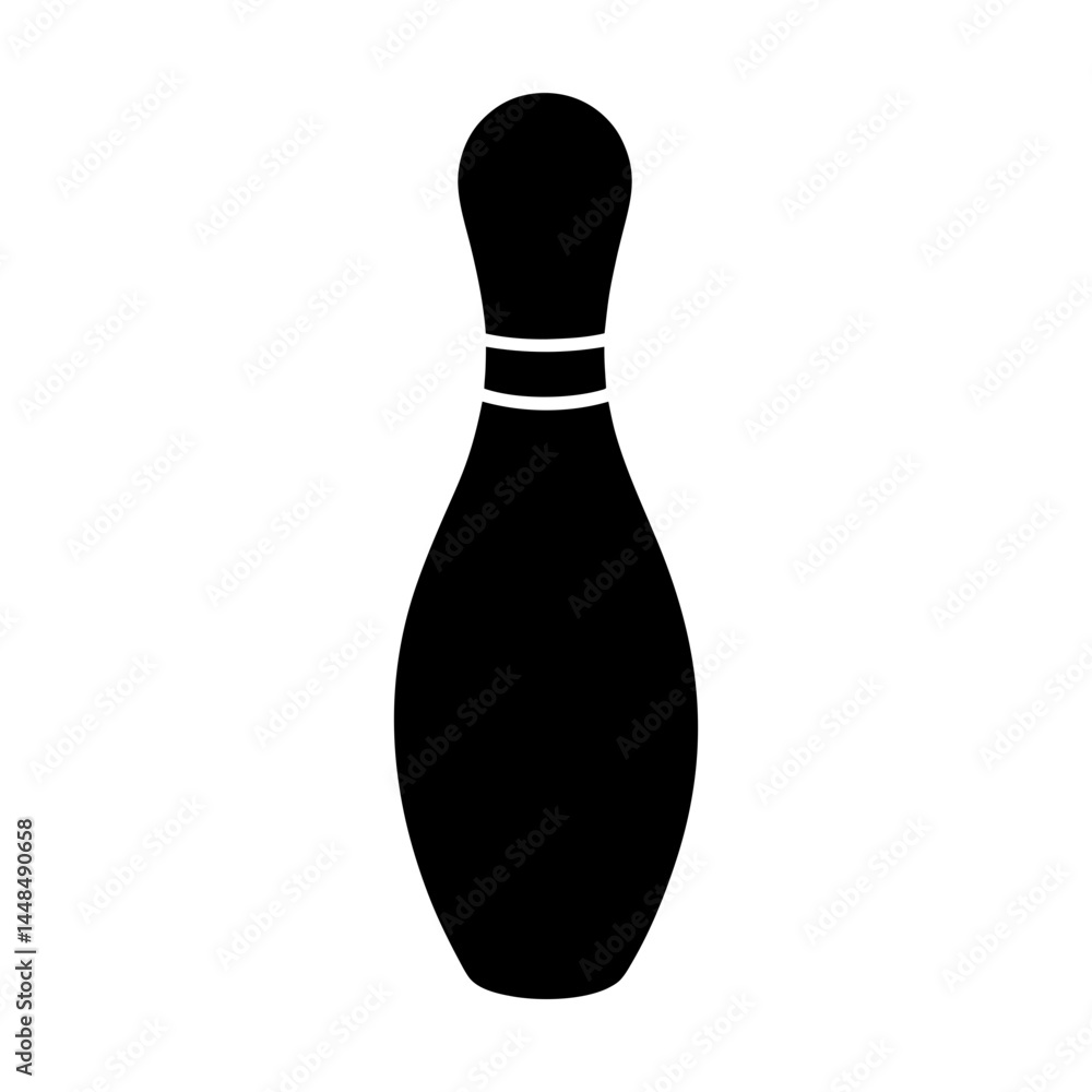 Bowling Pin Silhouette vector illustration Bowling Pin Silhouette vector illustration
