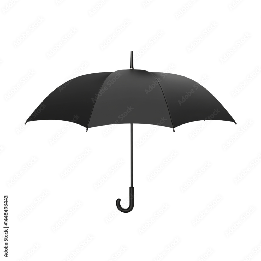 Black umbrella isolated on transparent background Black umbrella isolated on transparent background