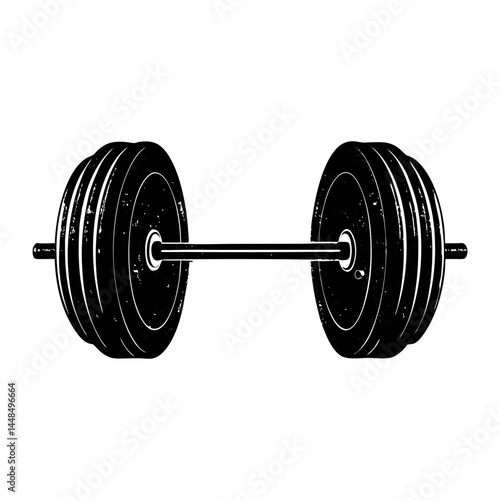 Barbell Silhouette vector illustration