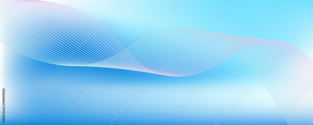 Abstract blue gradient background with shining lines waves. Minimalist background for banner, poster, cover, brochure, flyer, website, advertising, sponsorship Abstract blue gradient background with shining lines waves. Minimalist background for banner, poster, cover, brochure, flyer, website, advertising, sponsorship