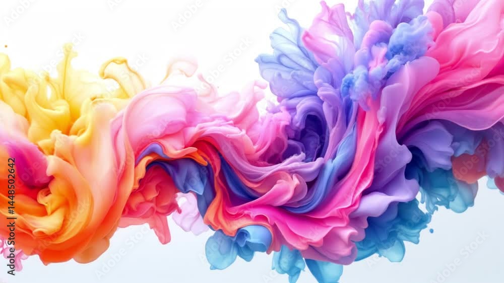 Abstract Colorful Ink Flow in Liquid Abstract Colorful Ink Flow in Liquid