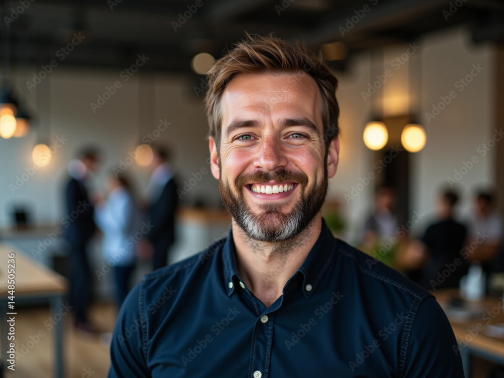 Obraz premium Natural Portrait of Young Man Looking at Camera with Casual Expression