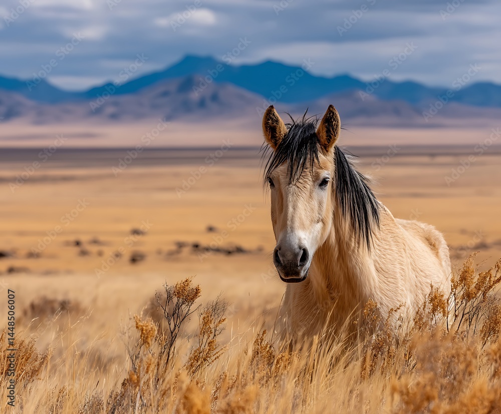 Obraz premium A horse in a field.