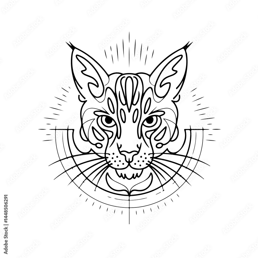 Fototapeta premium vector illustration of a cat