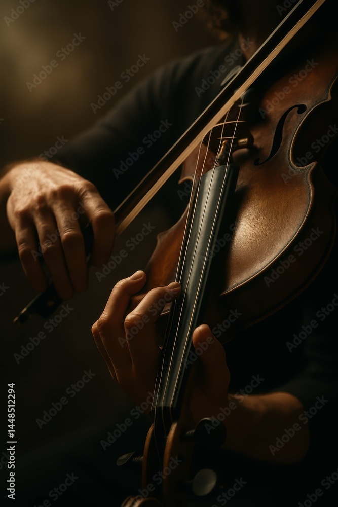 Passionate Violin Performance in Intimate Setting with Soft Light