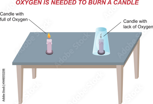 Oxygen is needed to burn a candle