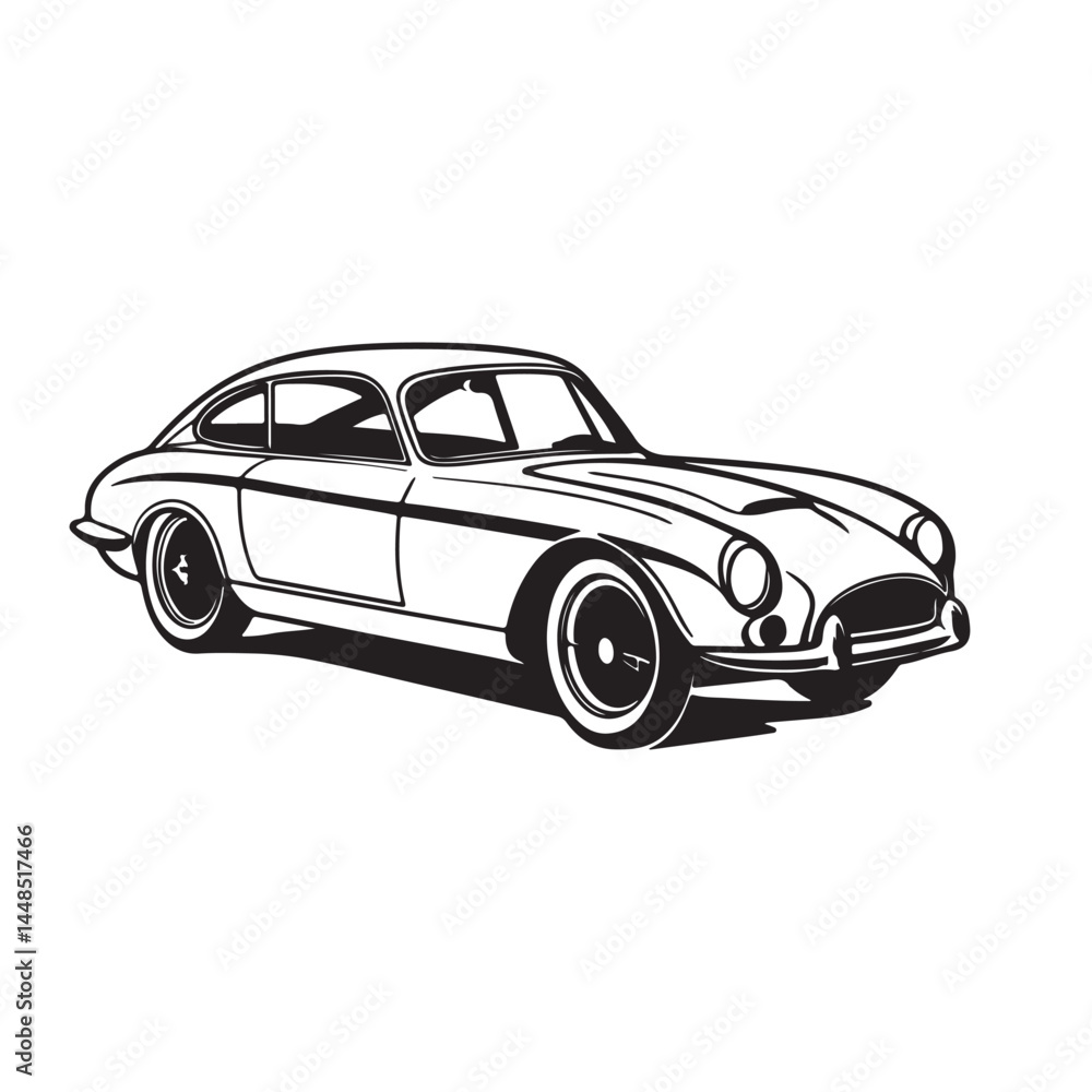 silhouette of an old car silhouette of an old car