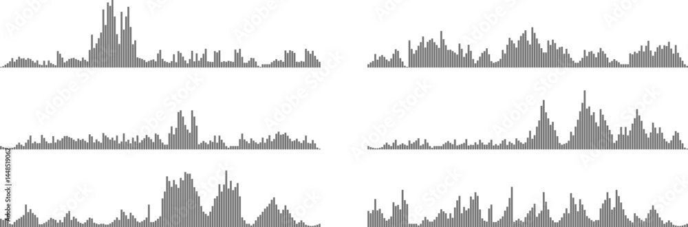 Fototapeta premium Dynamic Vertical Lines Illustrating Sound Waves & Audio Frequencies | Abstract Audio Visualizer Design