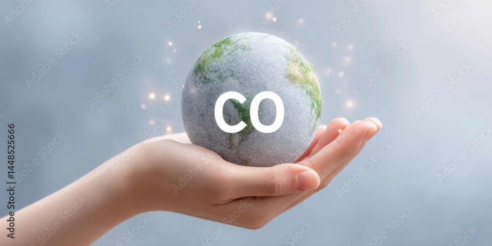Holographic Climate Innovation Digital Sustainability Visualization with CO2 Sphere - Next-Gen Environmental Strategy and Corporate Responsibility Branding Holographic Climate Innovation Digital Sustainability Visualization with CO2 Sphere - Next-Gen Environmental Strategy and Corporate Responsibility Branding