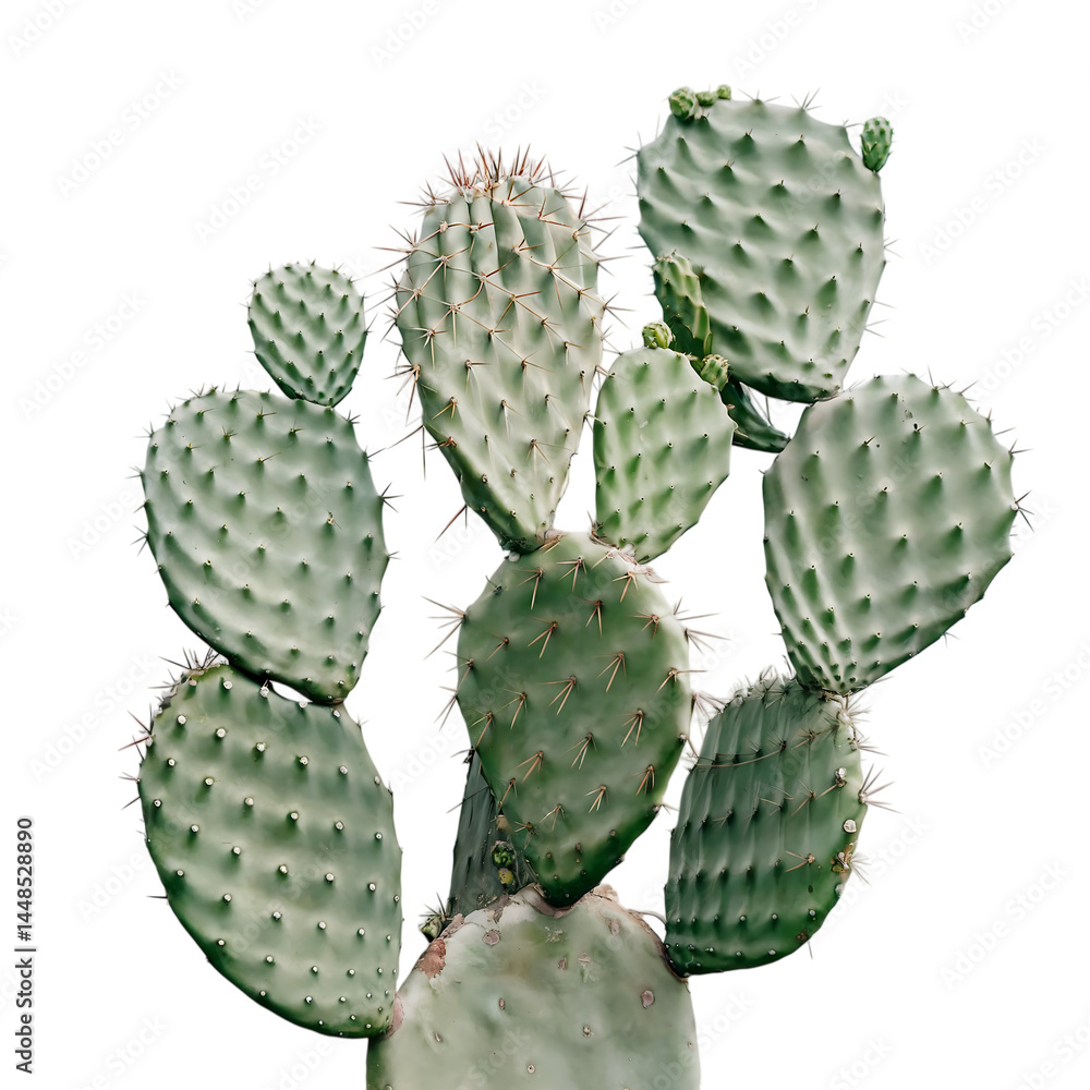 Prickly cactus isolated on transparent background Prickly cactus isolated on transparent background
