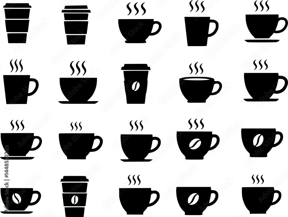 coffee cup icon vector isolated on white background. Coffee cup icon. Coffee vector icon. Tea. vector set 3 coffee cup icon vector isolated on white background. Coffee cup icon. Coffee vector icon. Tea. vector set 3