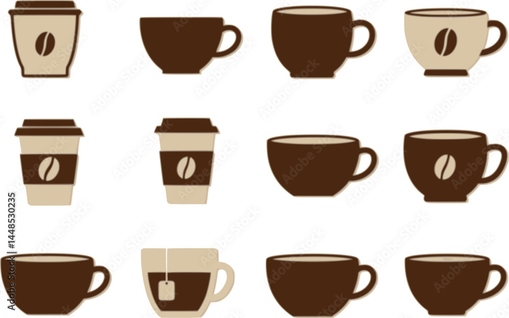 coffee cup icon vector isolated on white background. Coffee cup icon. Coffee vector icon. Tea. vector set 1 coffee cup icon vector isolated on white background. Coffee cup icon. Coffee vector icon. Tea. vector set 1