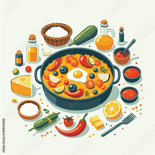 rice, paella, dish, meal, spanish, cuisine, food, seafood, pan, dinner, traditional, shrimp, mediterranean, spain, cooking, prawn, vegetable, cooked, background, plate, mussel, gourmet, shellfish, res