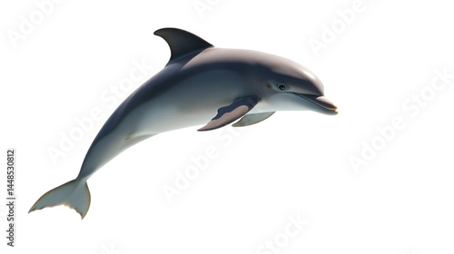 jumping dolphin isolated on white