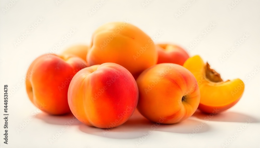 apricots isolated on white background apricots isolated on white background