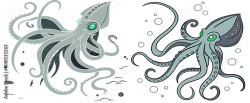 Watercolor illustrations of seaweed and sea sponges, set of multicolored isolated pictures, hand drawn. For the design of patterns, labels of natural cosmetics, decor on the marine theme
Keywords: