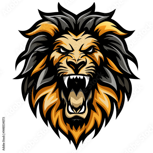 Powerful Roaring Animal Head Emblem
