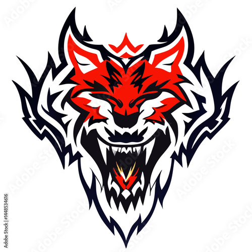 Powerful Roaring Animal Head Emblem
