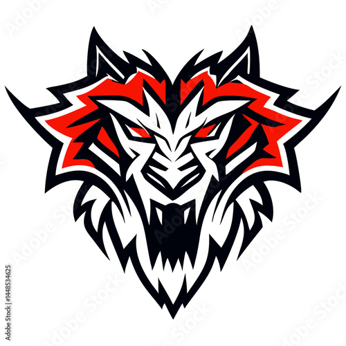 Powerful Roaring Animal Head Emblem