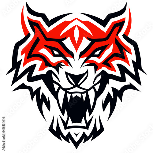 Powerful Roaring Animal Head Emblem