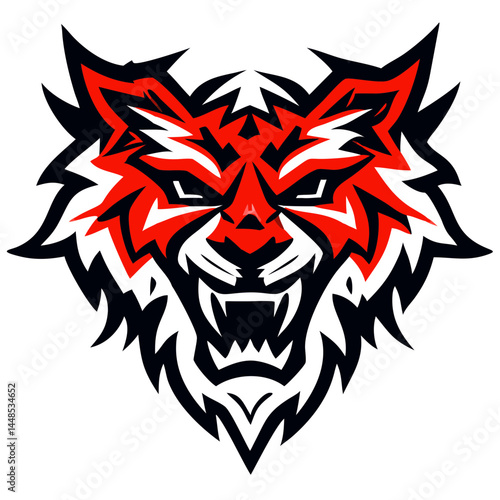 Powerful Roaring Animal Head Emblem
