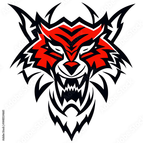 Powerful Roaring Animal Head Emblem