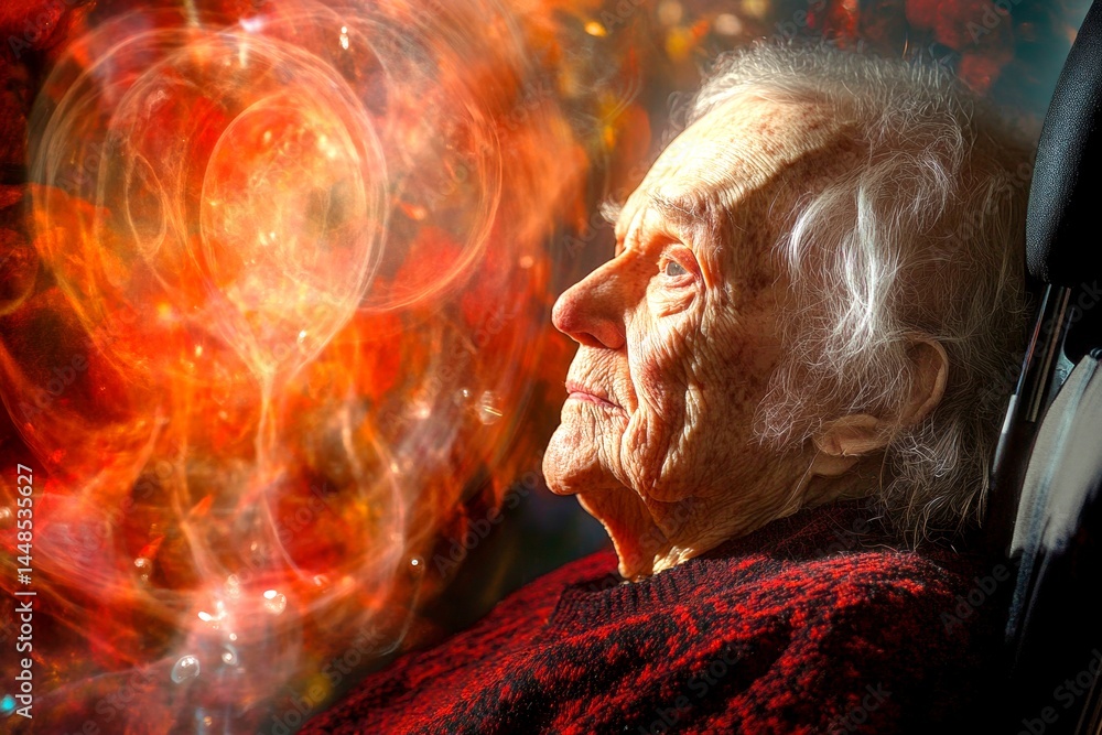 Senior discomfort. Age-related decline. Elderly crisis. Mobility issues - challenge in old age: abstract image of health condition. Metaphorical mobility issues feelings of a biological agin.