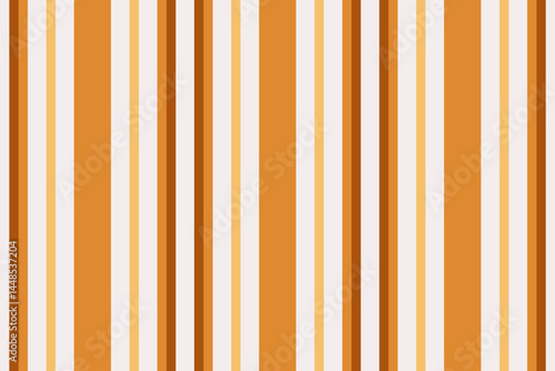 Isolation vertical texture fabric, shop vector textile seamless. Neutral stripe lines pattern background in white and orange colors.