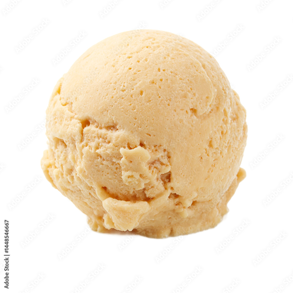Isolated rich and creamy salted peanut butter ice cream scoop a delectable treat for sweet cravings Isolated rich and creamy salted peanut butter ice cream scoop a delectable treat for sweet cravings