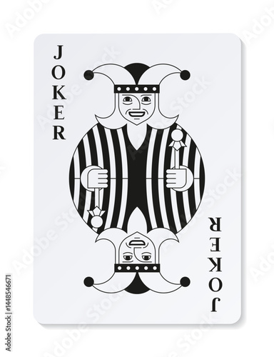 Playing card Joker. Casino clipart.