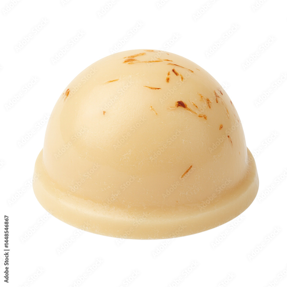 Fototapeta premium Isolated indulgent scoop of toasted coconut gelato with rich texture perfect for food themes and dessert concepts