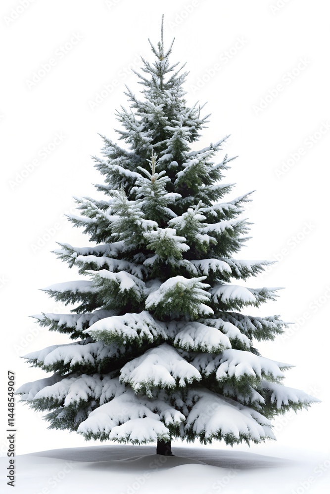 christmas tree with snow christmas tree with snow