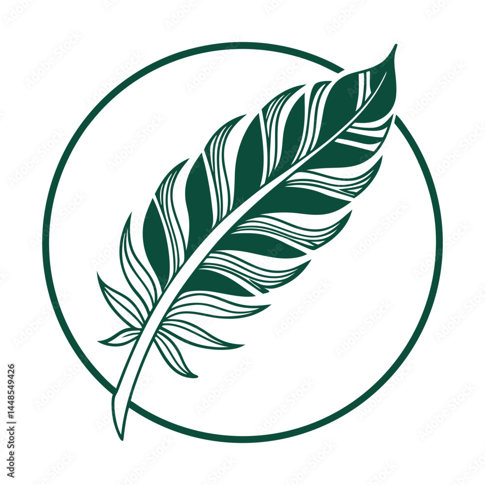 Obraz premium aesthetic leaf logo design 