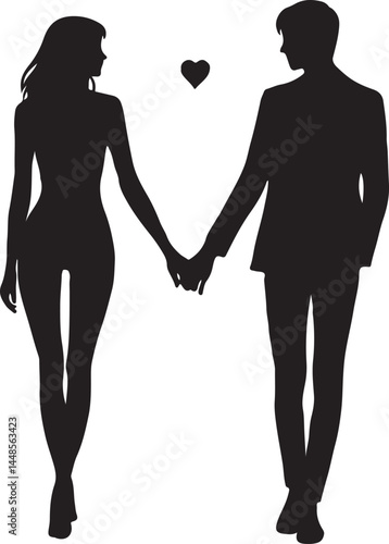 vector couples holding hands