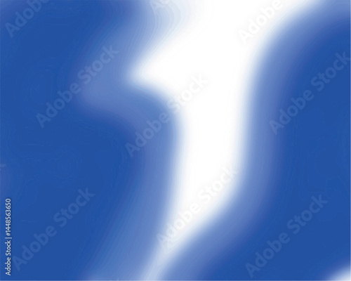 The image is an abstract composition featuring a gradient blend of bright blue and white.  The colors are softly diffused, creating a blurry, almost ethereal effect