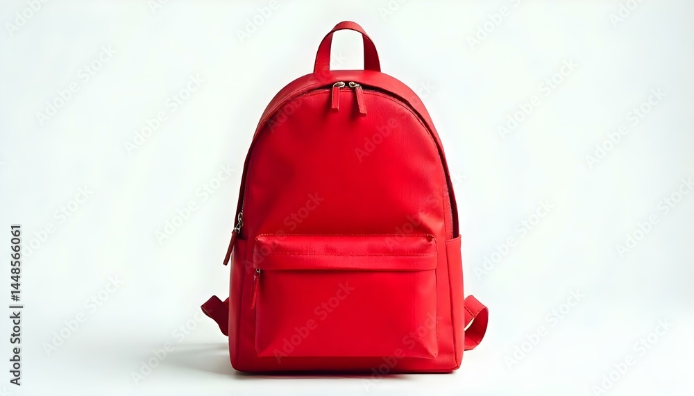red backpack, isolated over white. red backpack, isolated over white.