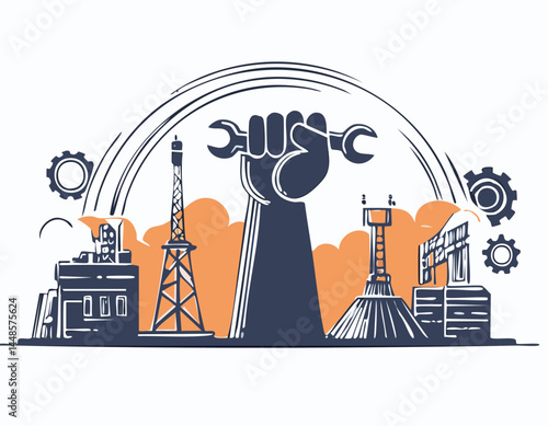 Vector Labour May Day
