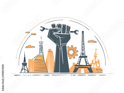 Vector Labour May Day