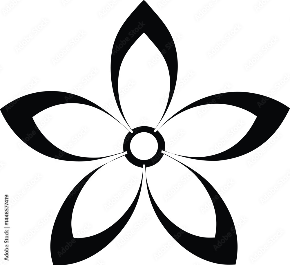 black and white flower black and white flower