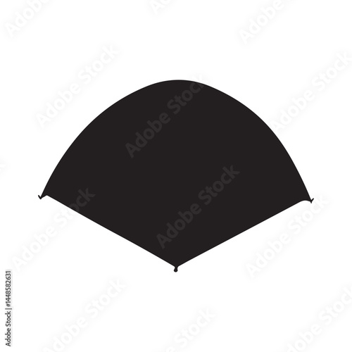 Tourist Tent, Adventure Hiking Equipment Solid Flat Vector Icon