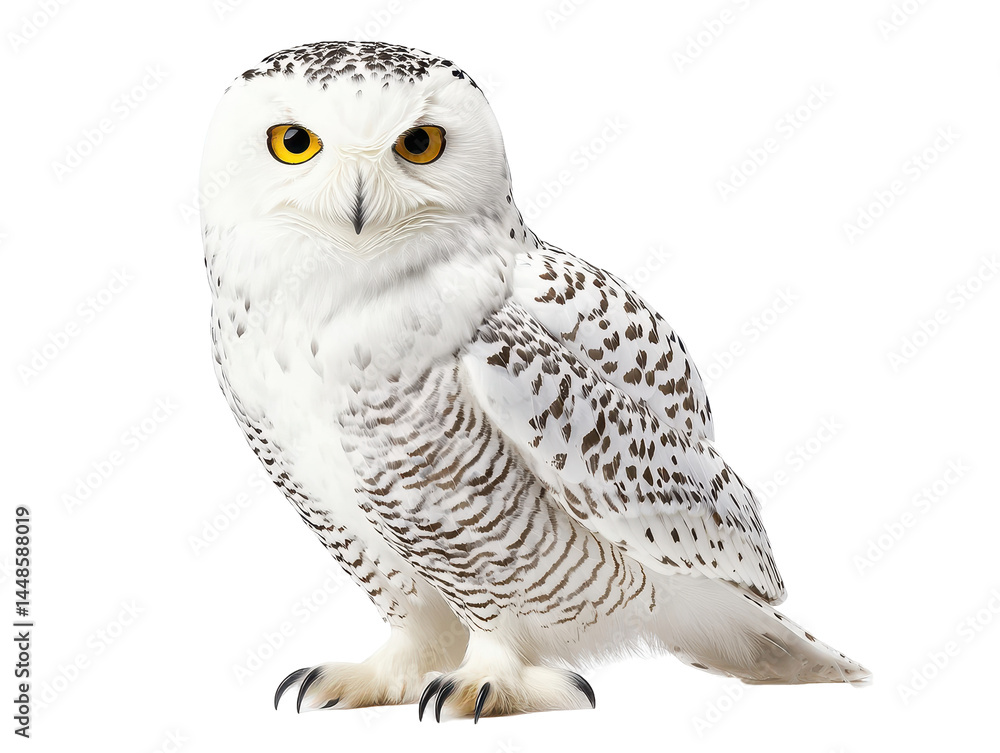 Isolated Isolated Snowy Owl Seated Isolated Isolated Snowy Owl Seated
